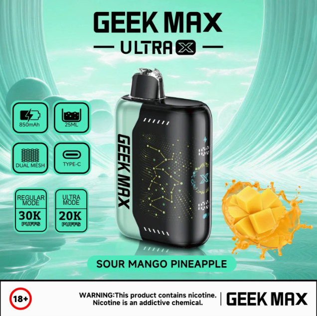 GEEK MAX 30000 PUFFS DISPOSABLE VAPE 5CT/BX