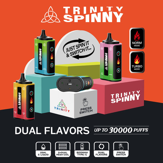 TRINITY SPINNY 30000 PUFFS DISPOSABLE 5CT/BX