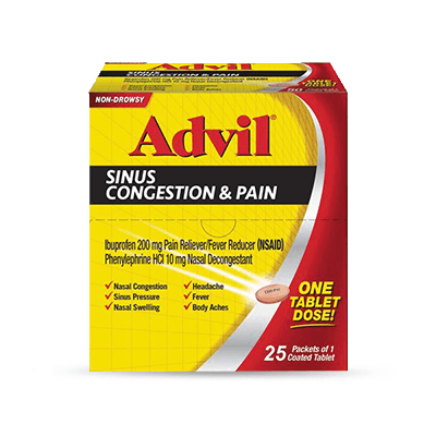 ADVIL SINUS CONGESTION 25CT