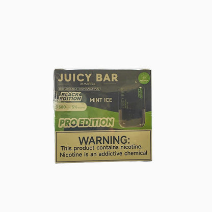 JUICY BAR 7500PUFFS BLACK EDITION DISPOSABLE 10CT/BX