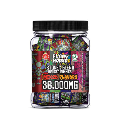 FLYING HORSE STONER BLEND INFUSED GUMMIES 36000MG 30CT/JAR