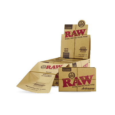 RAW ARTESANO 1 1/4+TIPS+TRAY 15CT (115)