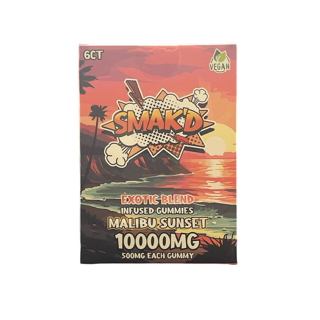 SMAK'D EXOTIC BLEND 10000MG GUMMIES 6CT/BX