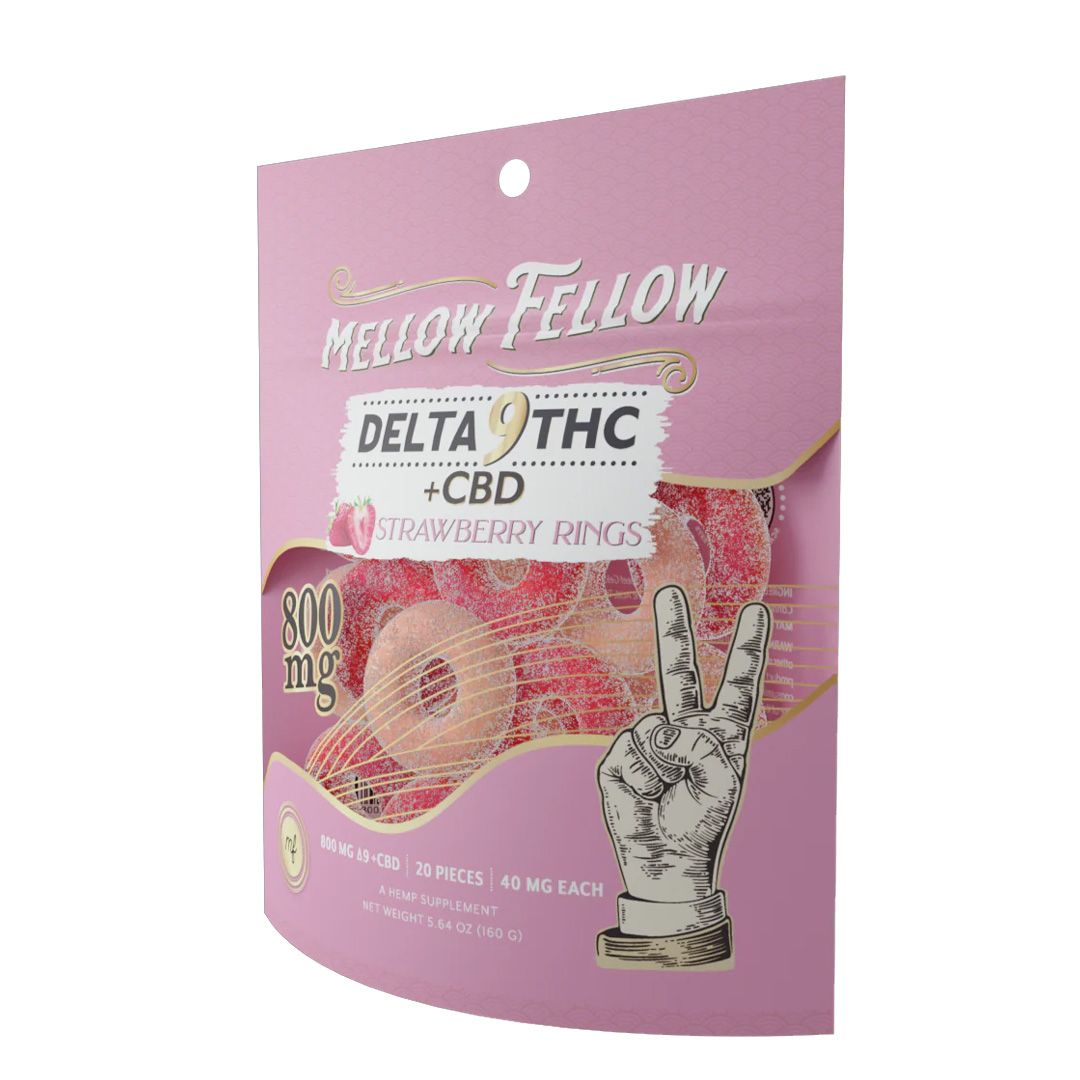 MELLOW FELLOW D9 THC+ CBD GUMMIES 20CT/BAG