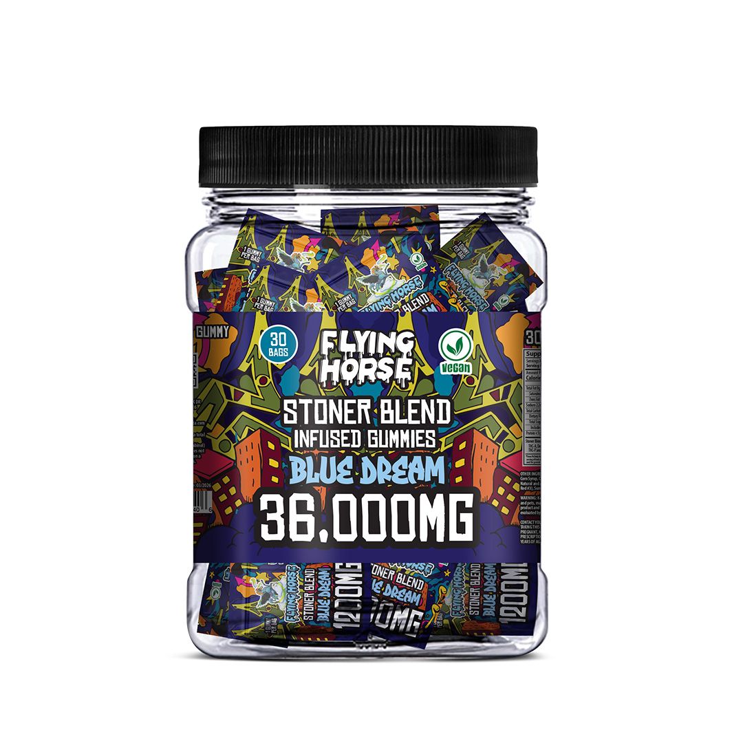 FLYING HORSE STONER BLEND INFUSED GUMMIES 36000MG 30CT/JAR