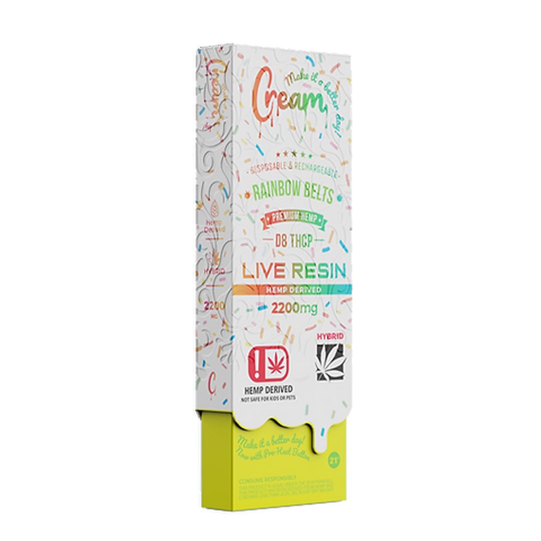 CREAM 2200MG D8 THCP LIVE RESIN DISPOSABLE 5CT/BX