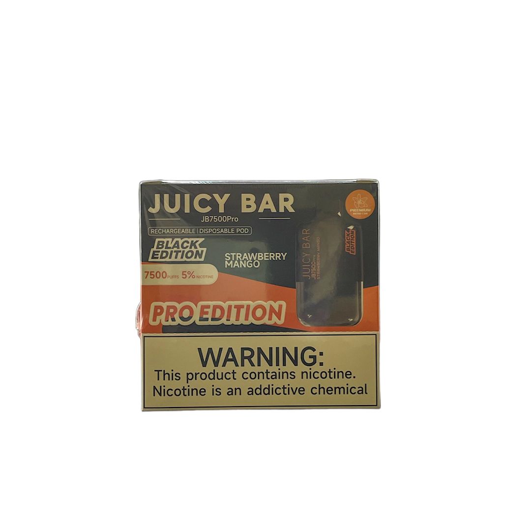 JUICY BAR 7500PUFFS BLACK EDITION DISPOSABLE 10CT/BX