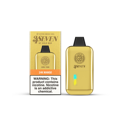 24 SEVEN GOLD BAR DISPOSABLE 5CT/BX