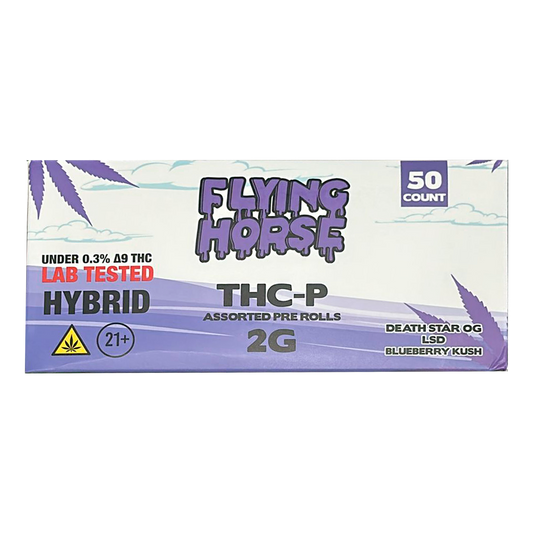 Flying Horse 2GM THCP Tube Preroll 50ct/Bx